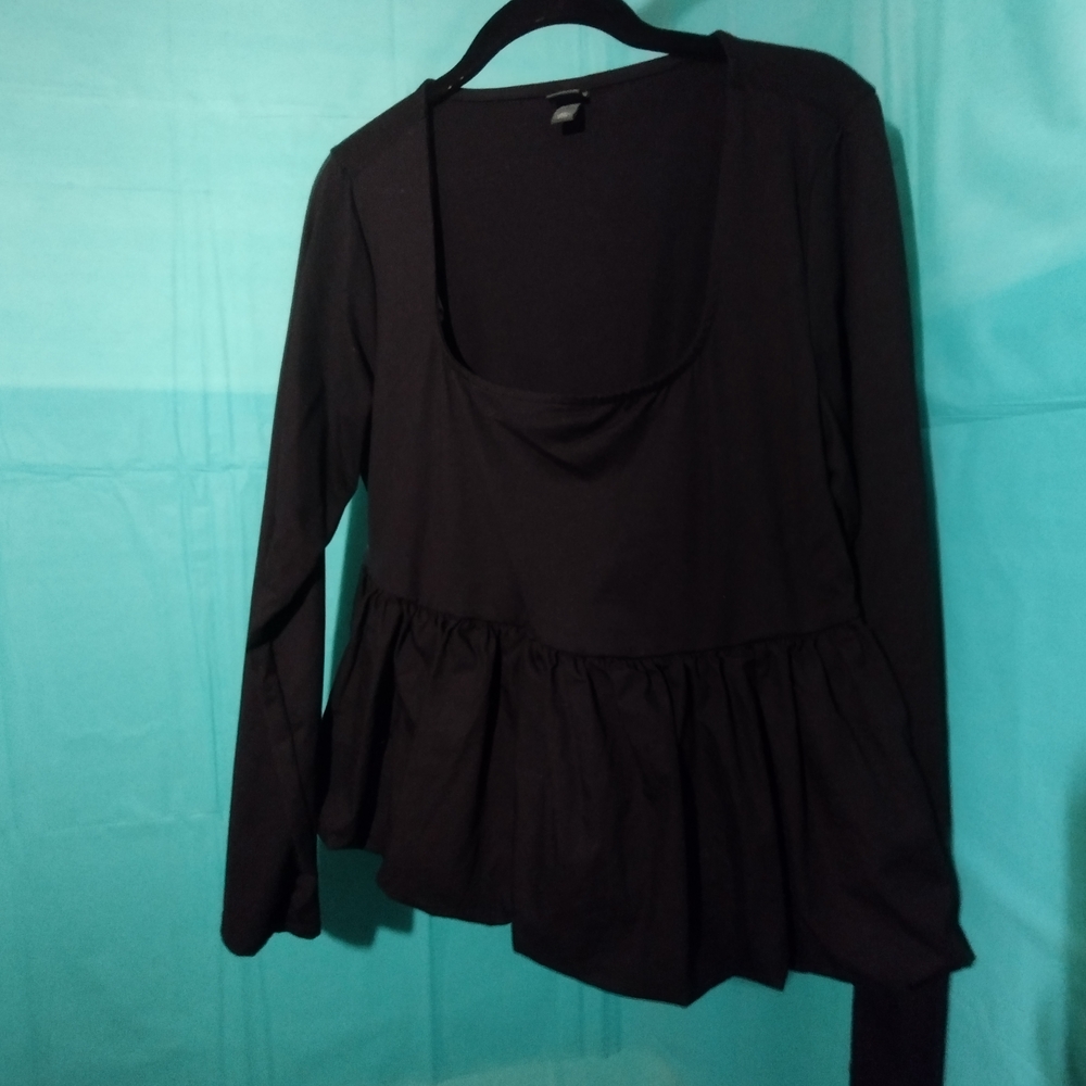Wild Fable Black Peplum Blouse